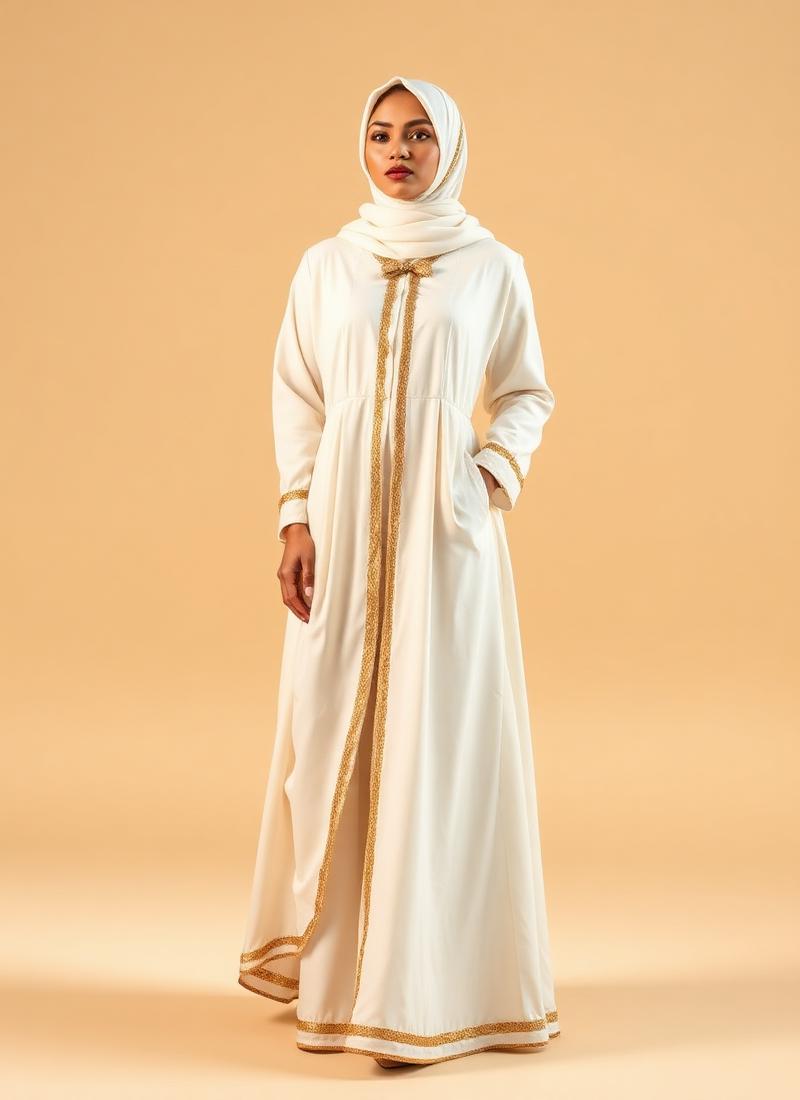 Ivory & Gold Jilbab